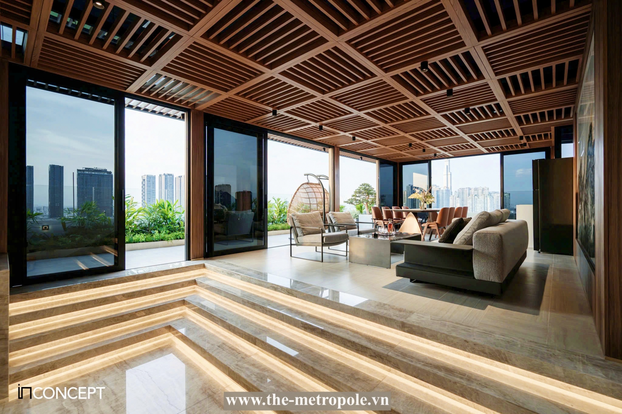 Luxury Penthouse Duplex at The Crest Residence - The Metropole Thủ Thiêm - Luxury Crest Penthouse Rentals Providence